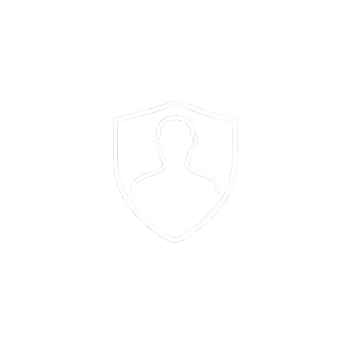 White logo on a white background